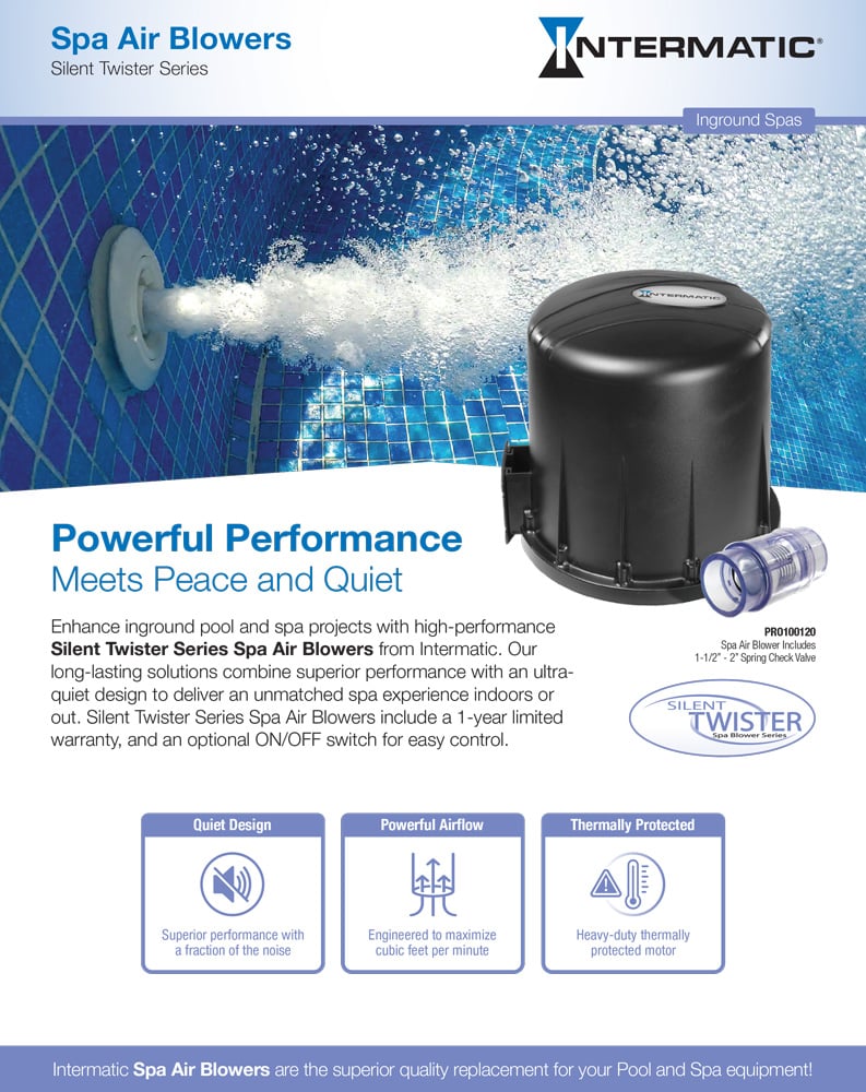 Spa Air Blower Sell Sheet